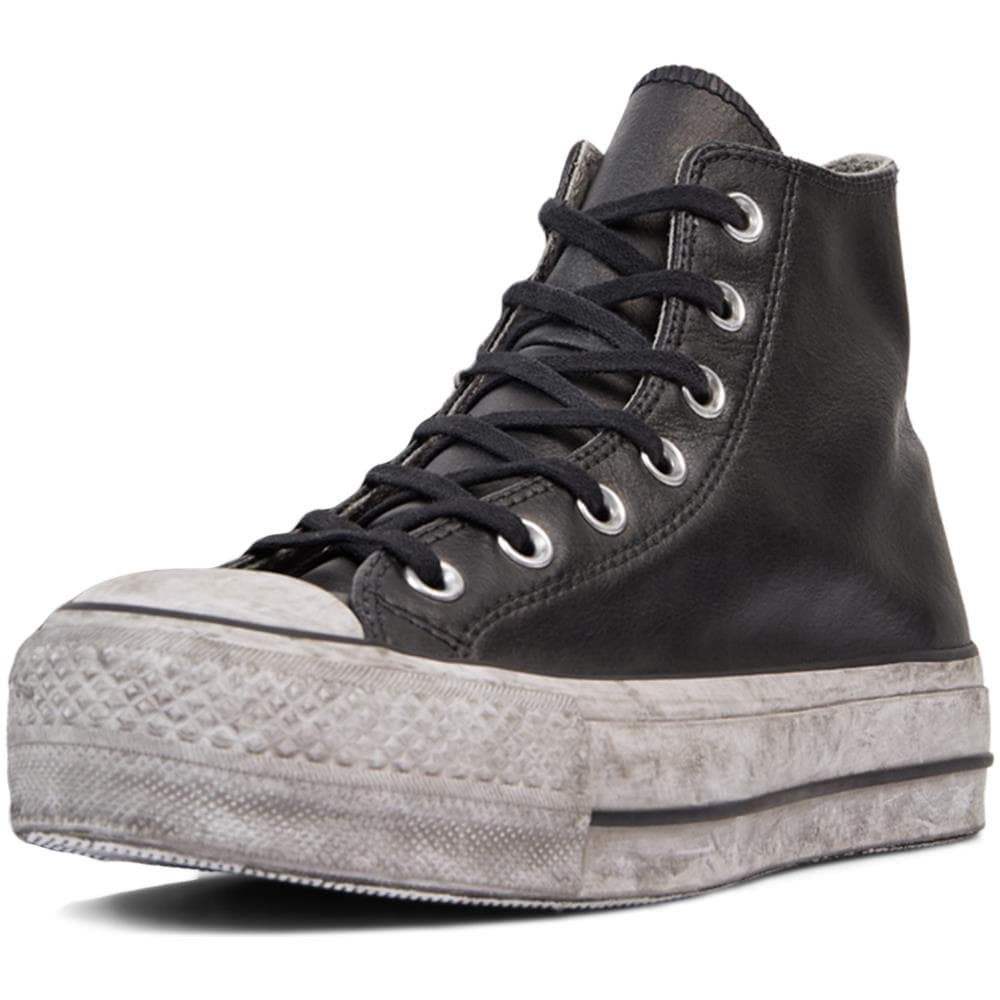 Sneaker Converse All Star Platform Pelle Nera Donna 36 - Foto 7