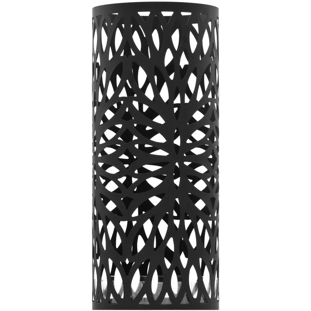 Porta Ombrelli Con Motivi A Foglie In Acciaio Nero - Foto 2