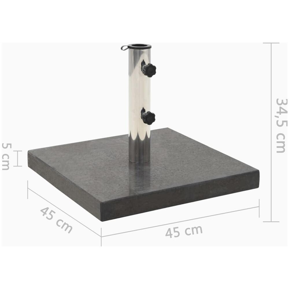 Base per Ombrellone in Granito 28,5 kg Quadrata Nera - Foto 6