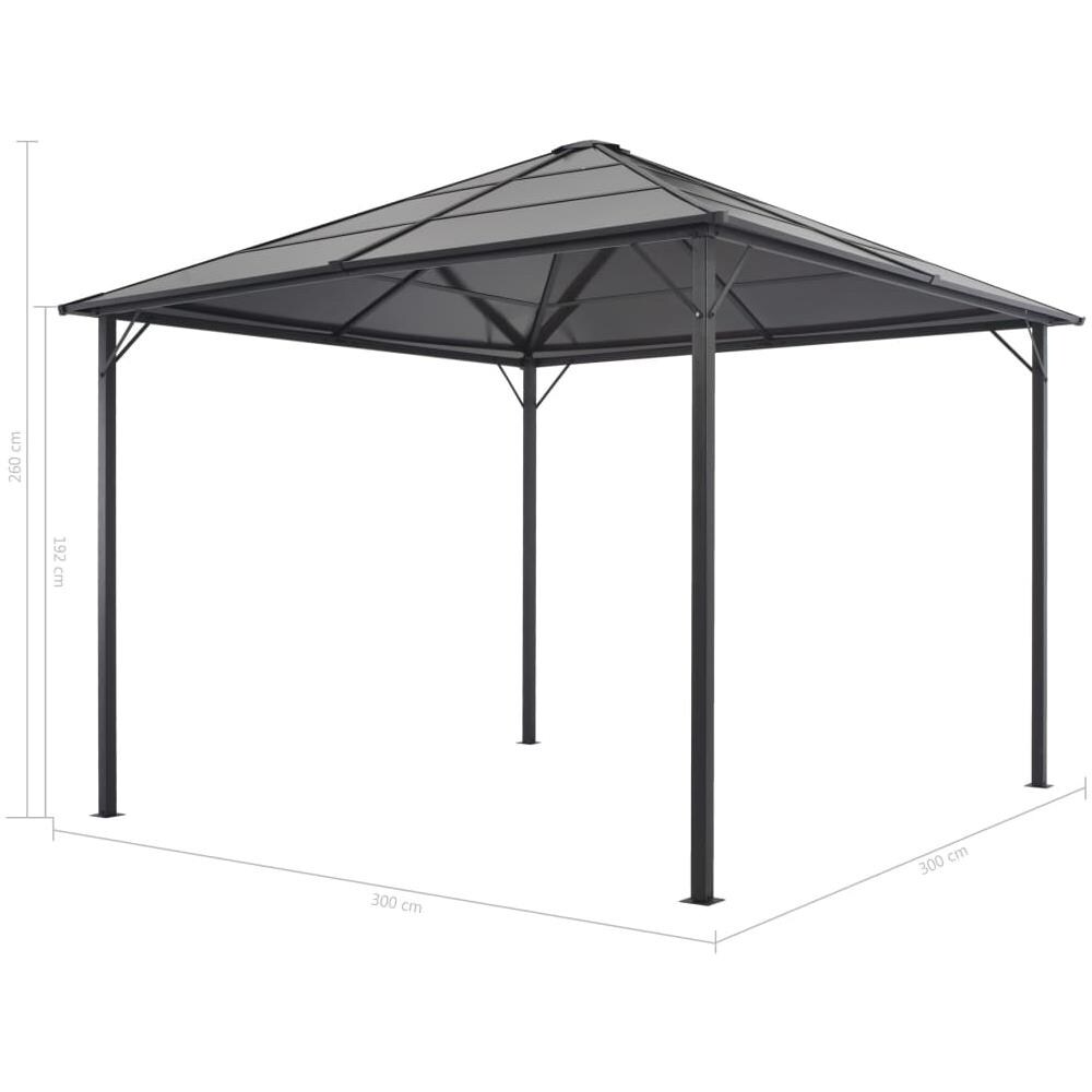 Gazebo Con Tende 3x3 M Nero - Foto 7