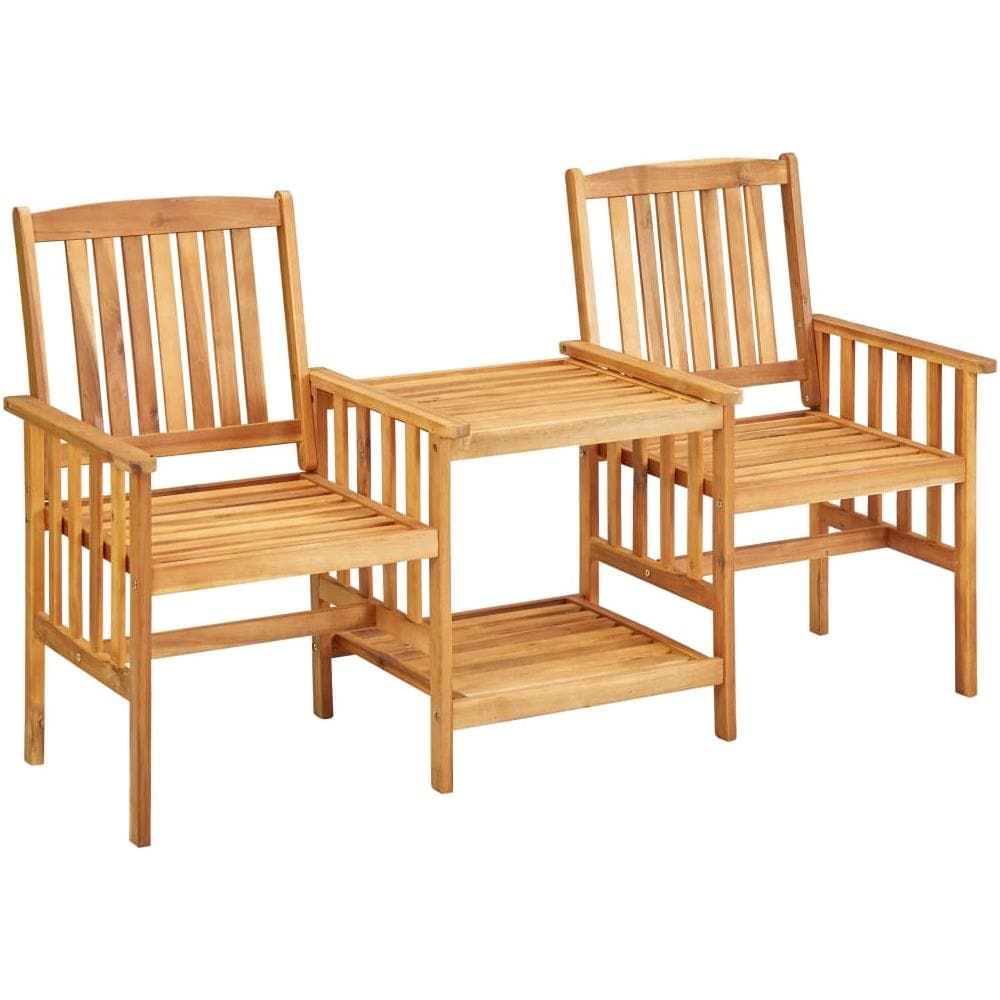 Sedie Giardino Tavolino da Tè 159x61x92cm Legno Massello Acacia - Foto 1