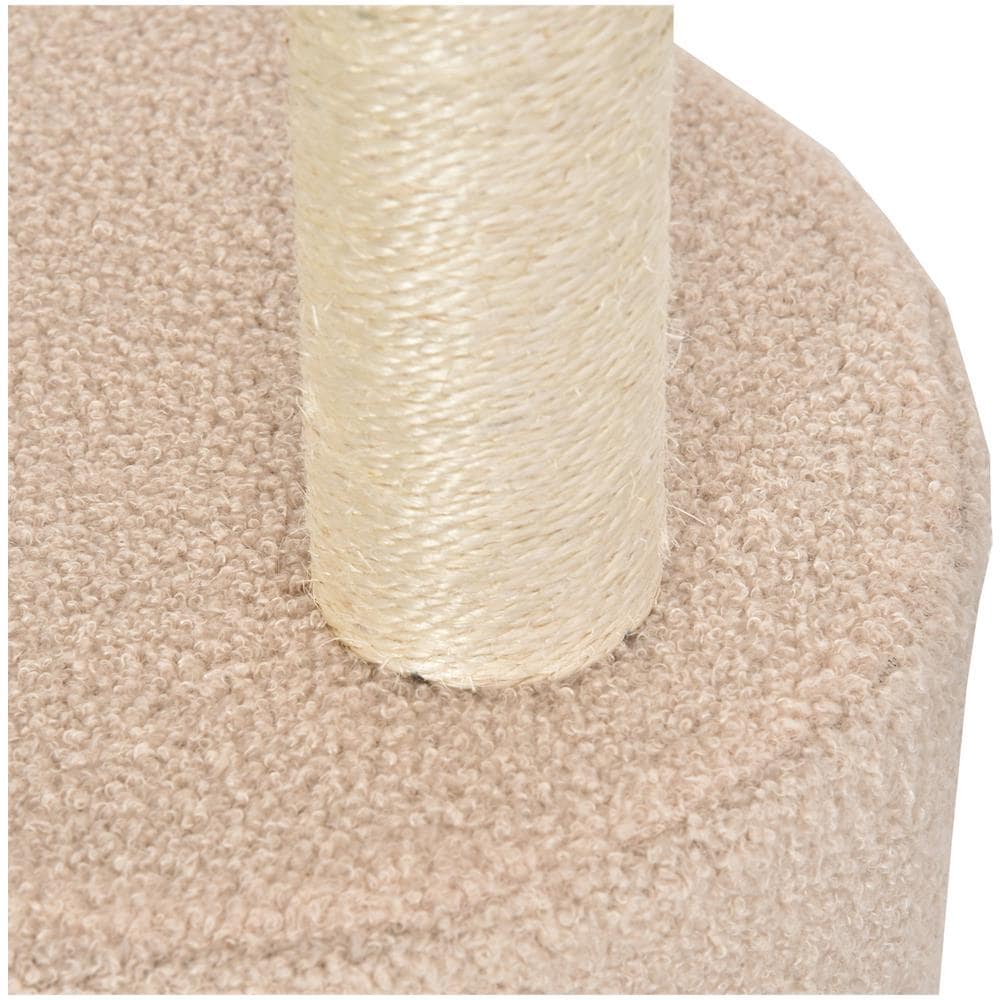 Albero Tiragraffi Robusto Per Gatti Con Cuccia E Corda Sisal Beige - Foto 2
