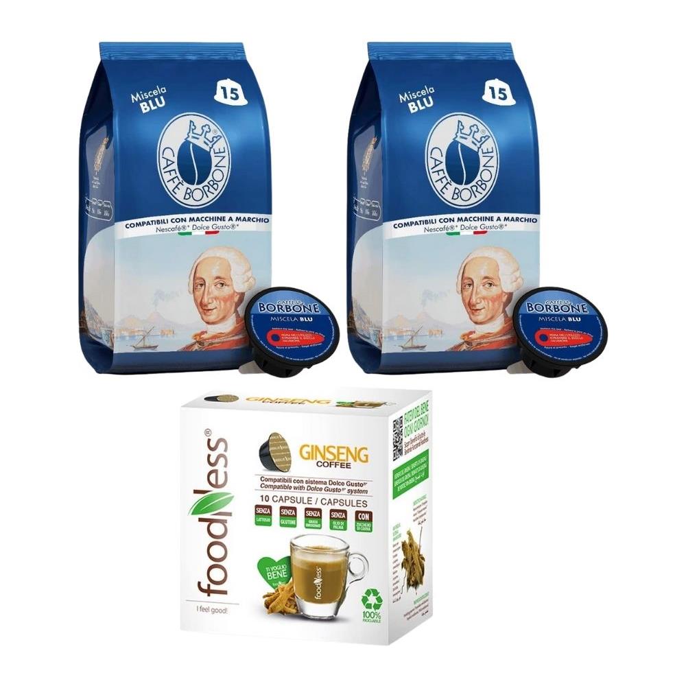 Caffe' Borbone 30 Capsule E Foodness Ginseng 10 Capsule Compatibile Nescafe' Dolce Gusto - Foto 1