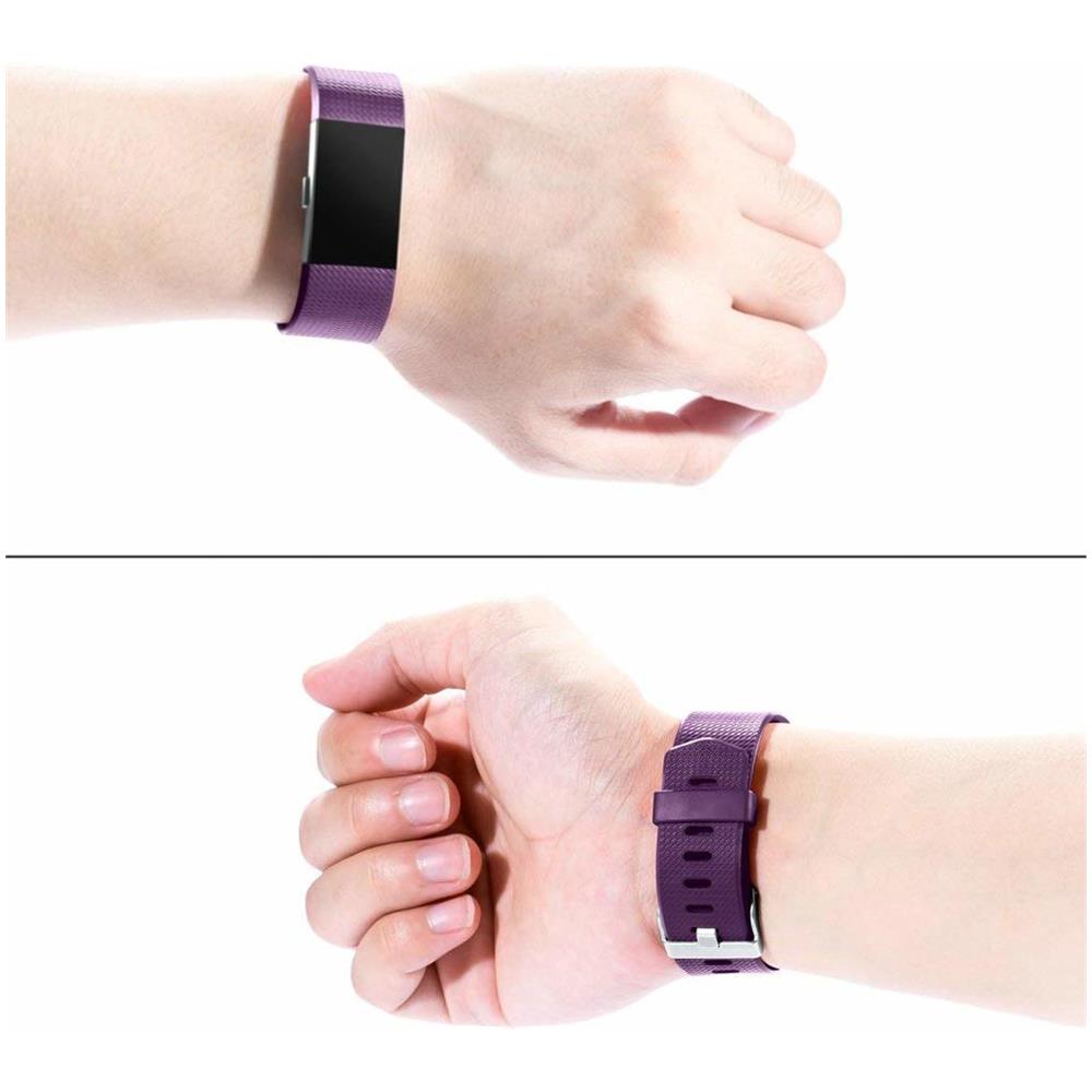 Bracciale Fitbit Charge 2 In Silicone, Confezione Da 3 (s) Black/blue/purple - Foto 2