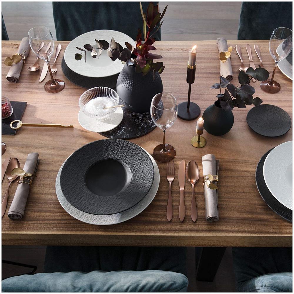 Pastateller Manufacture Rock 6 Stück, Schwarz Piatto da portata - Foto 2