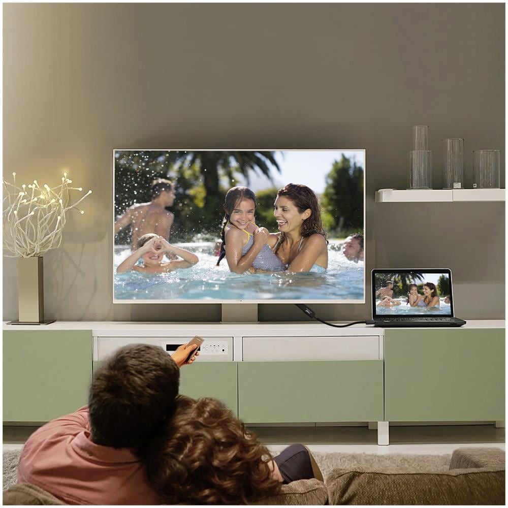 Adattatore Display Porta Maschio A Hdmi Femmina Full Hd 3d 1920 X 1080p - Foto 2