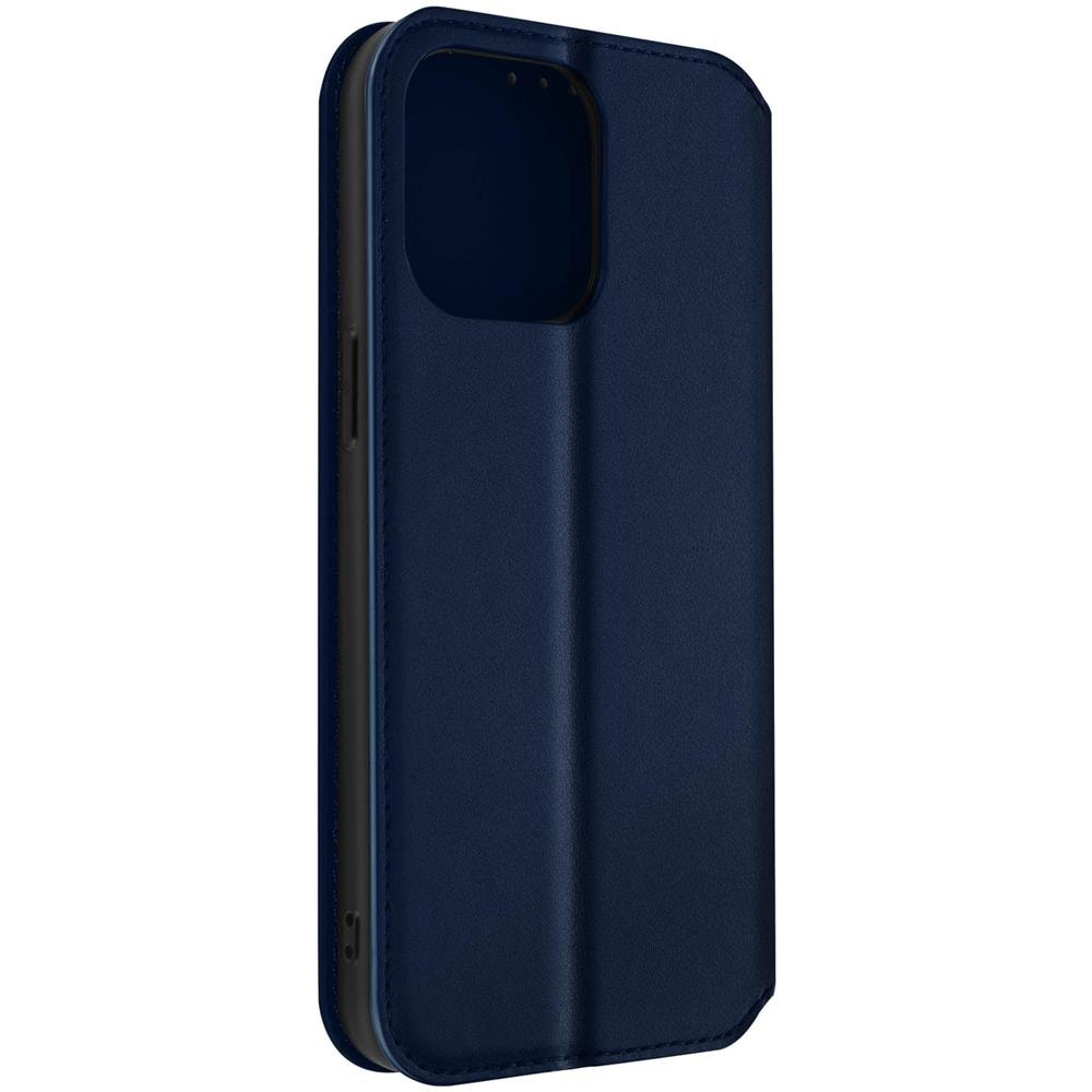 Custodia Iphone 14 Pro Max Portafoglio Funzione Supporto Video Blu - Foto 5