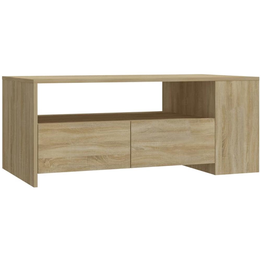 Tavolino Da Salotto Rovere Sonoma 102x55x42cm Legno Compensato - Foto 1