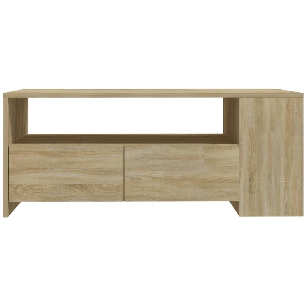 Tavolino Da Salotto Rovere Sonoma 102x55x42cm Legno Compensato - Foto 2