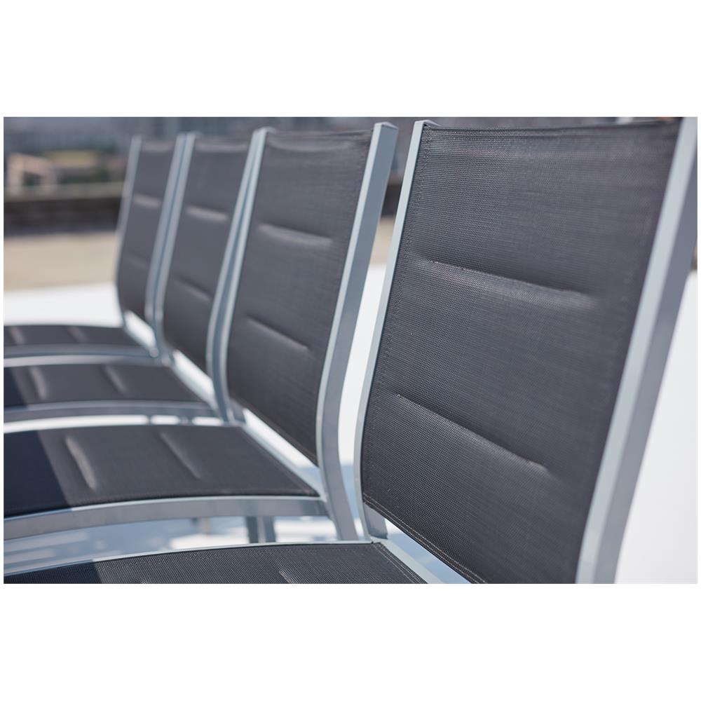 Tavolo Da Giardino Allungabile In Alluminio + 10 Sedie Grigio Arezzo - Foto 2