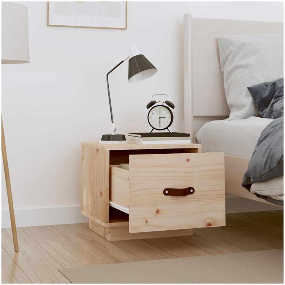 Comodino 40x34x35 Cm In Legno Massello Di Pino - Foto 3