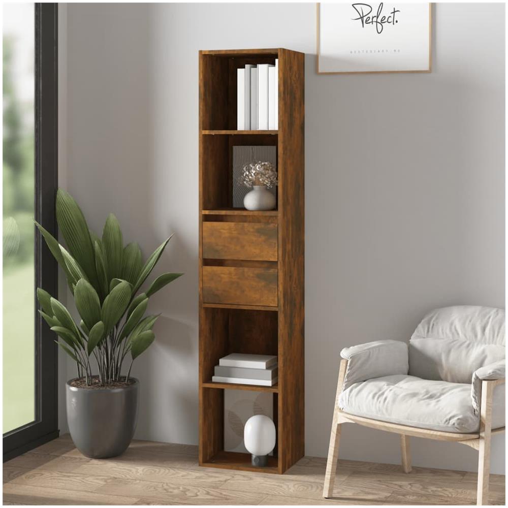 Libreria Rovere Fumo 36x30x171 Cm In Legno Multistrato - Foto 1