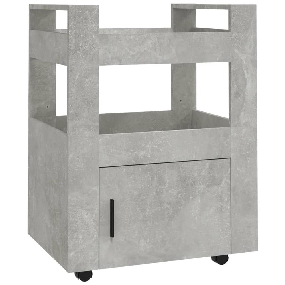 Carrello Da Cucina Grigio Cemento 60x45x80 Cm Legno Multistrato - Foto 2