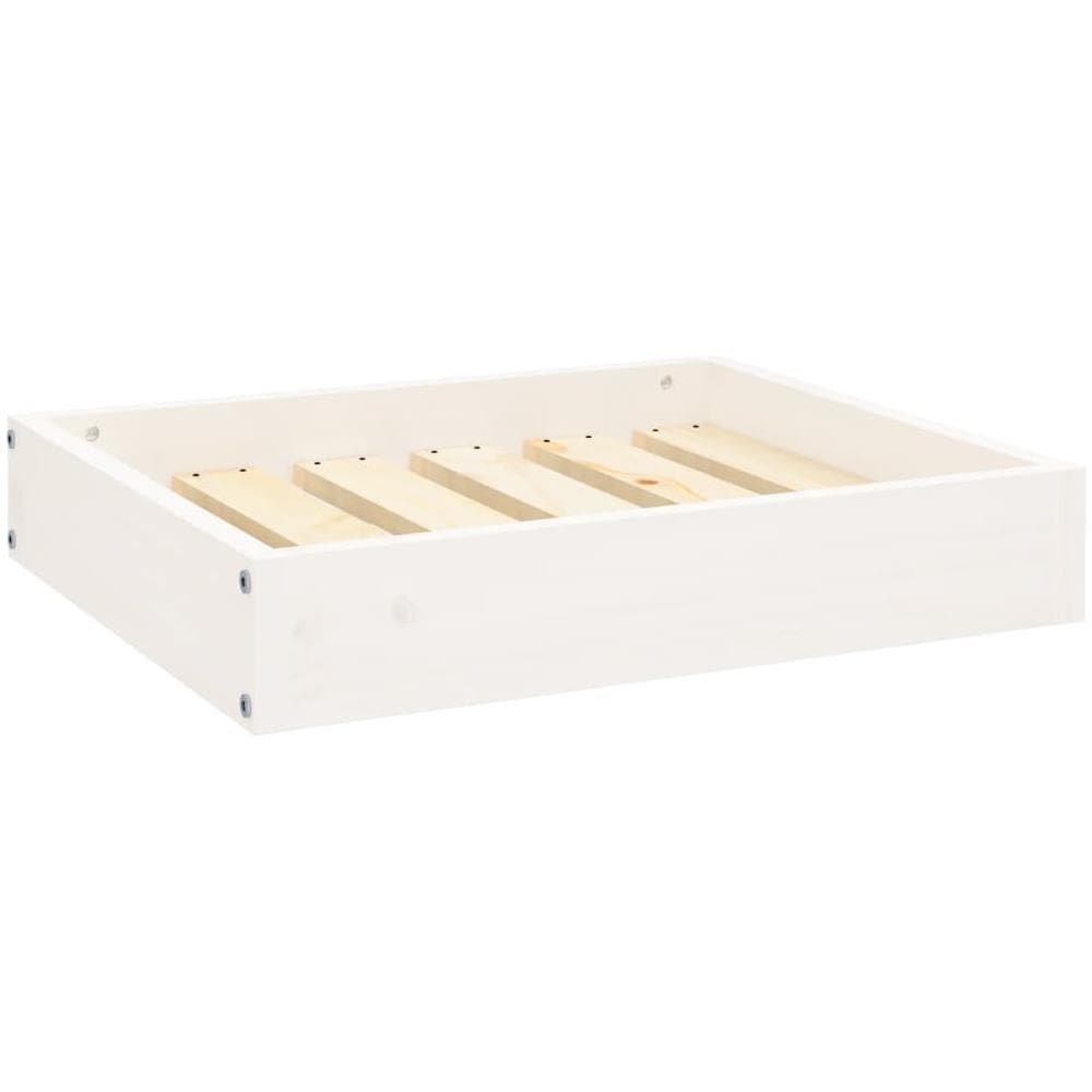 Cuccia Per Cani Bianca 51,5x44x9 Cm In Legno Massello Di Pino - Foto 1