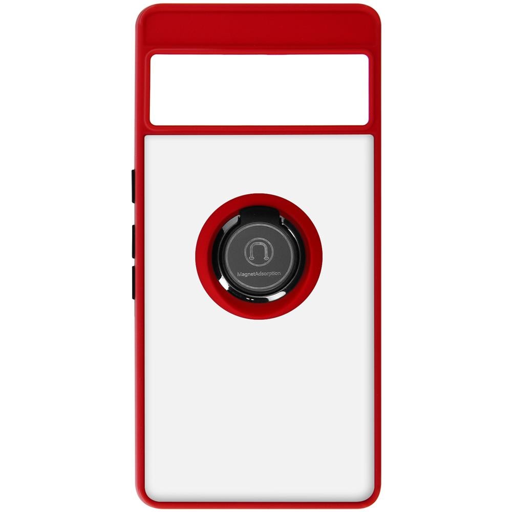 Cover Google Pixel 7 Pro Bimateria Anello Metallico Supporto Rossa - Foto 1