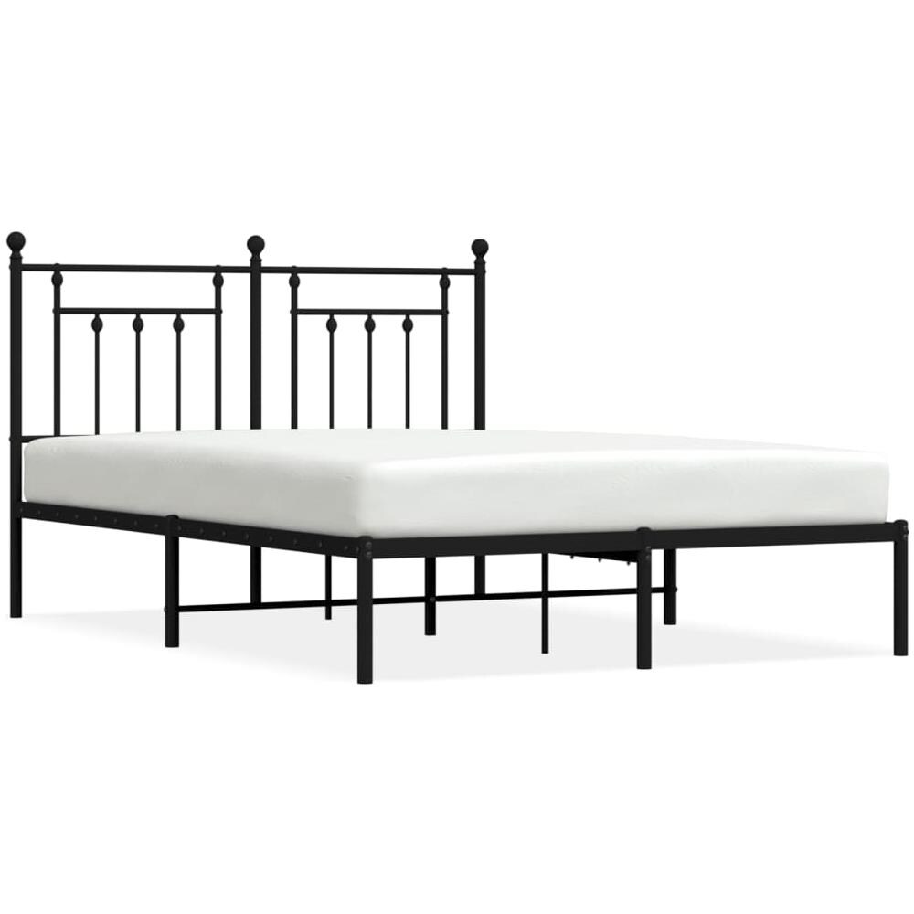 Giroletto Con Testiera In Metallo Nero 140x190 Cm - Foto 2
