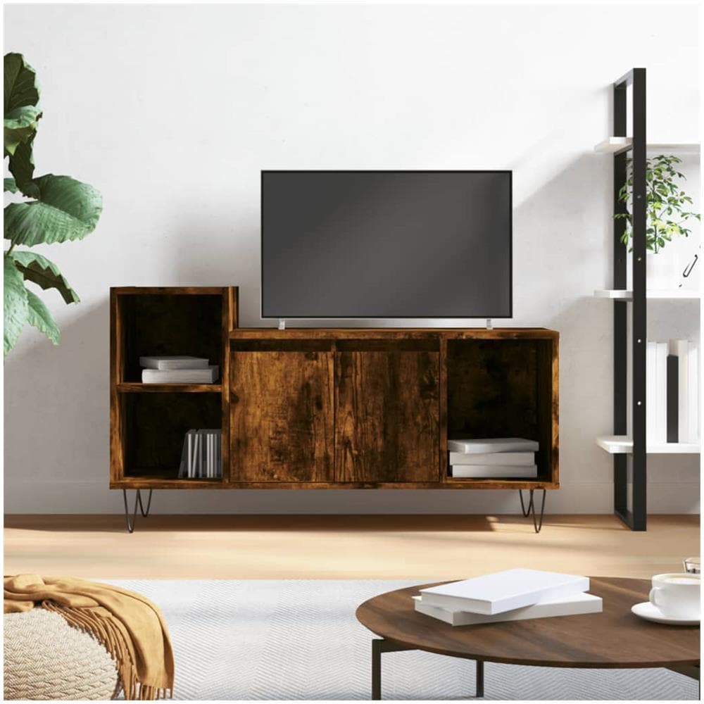 Mobile Tv Rovere Fumo 100x35x55 Cm In Legno Multistrato - Foto 1