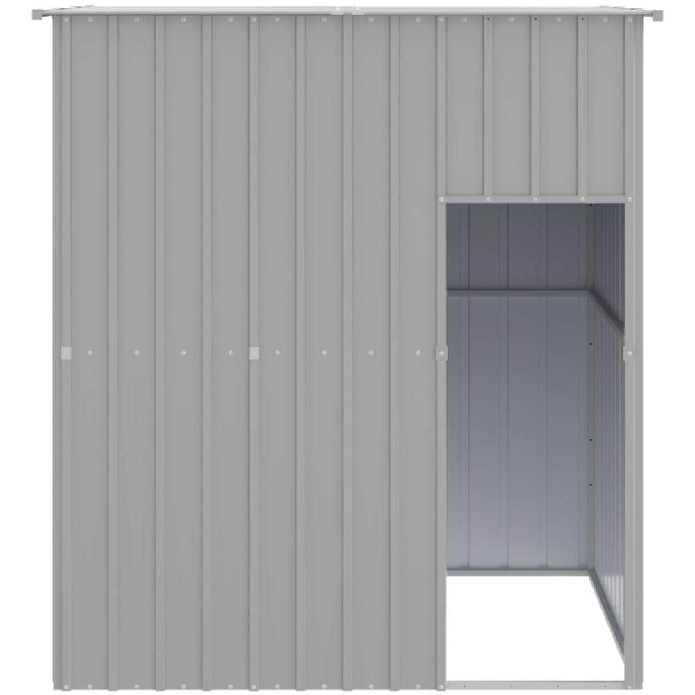 Casetta Cani Tetto Grigio Chiaro 165x153x181 Cm Acciaio Zincato - Foto 4