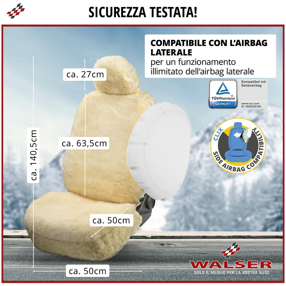 Coprisedili Auto Maya In Pelle Di Agnello Antracite - Foto 7