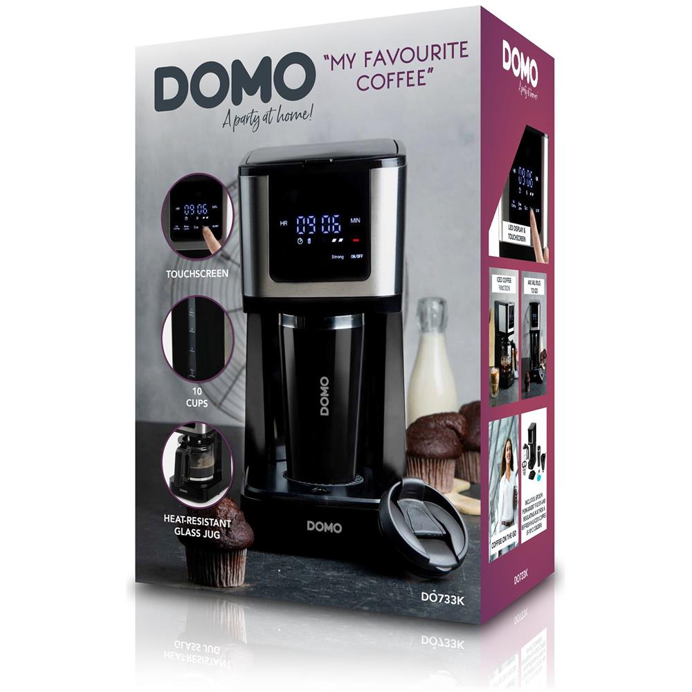 Caffettiera con Filtro Programmabile 10 Tazze Tazza Do733K Capacità 1,25L Potenza 900w Colore Nero - Foto 25