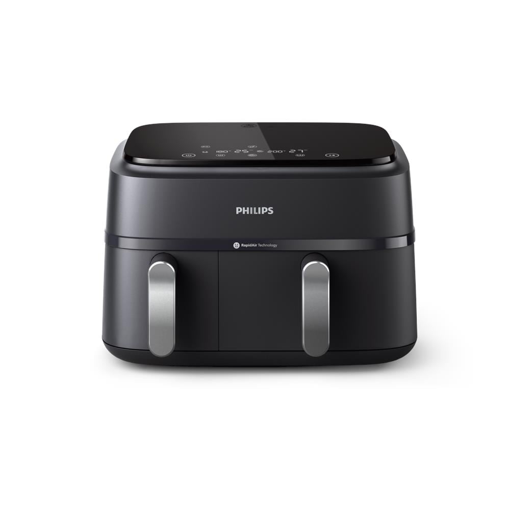 3000 series NA351/00 friggitrice Doppia 9 L Indipendente 2750 W Friggitrice ad aria calda Nero, Argento - Foto 2