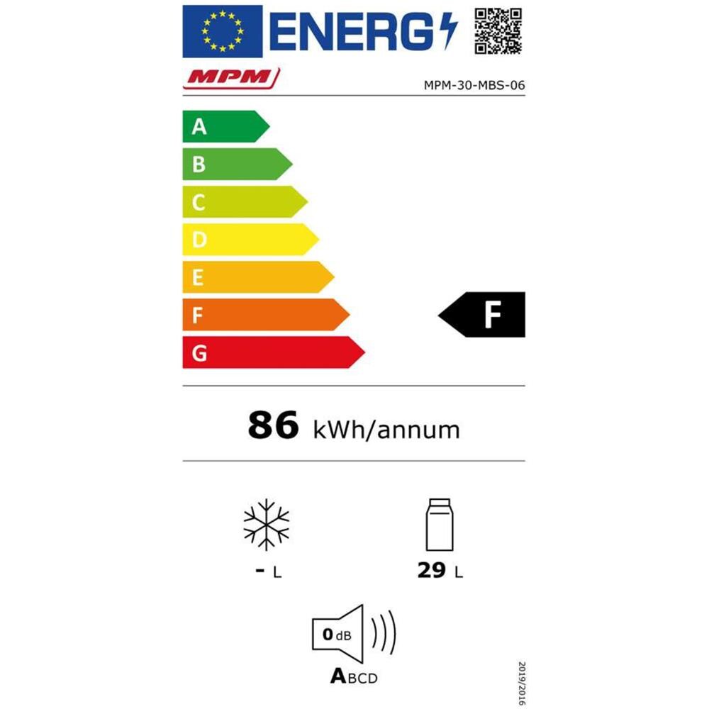 -30-MBS-06 frigorifero Libera installazione 29 L F Nero - Foto 2