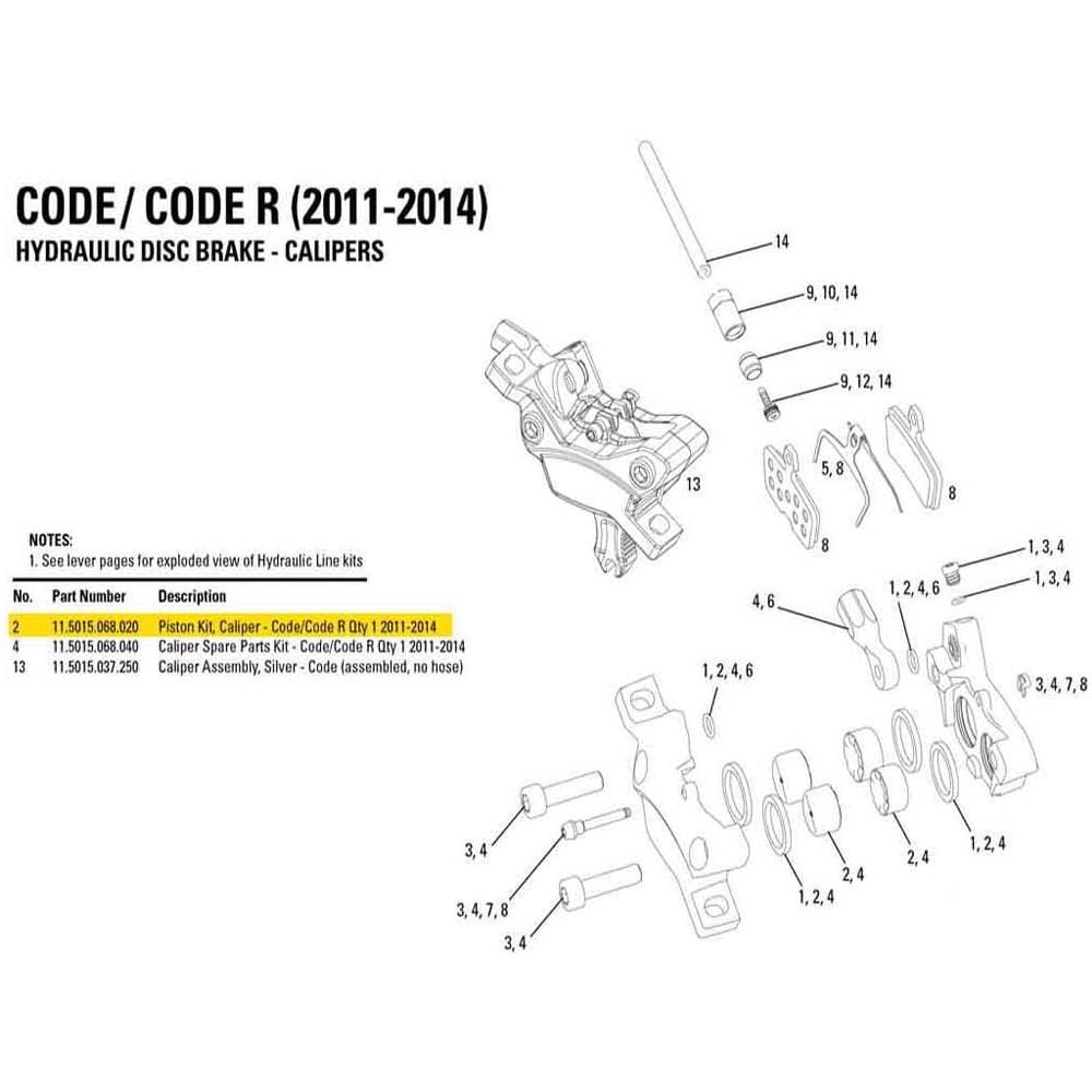 Freni Avid Piston Kit Caliper Code / guide Re Ricambi Dei Componenti One Size - Foto 2