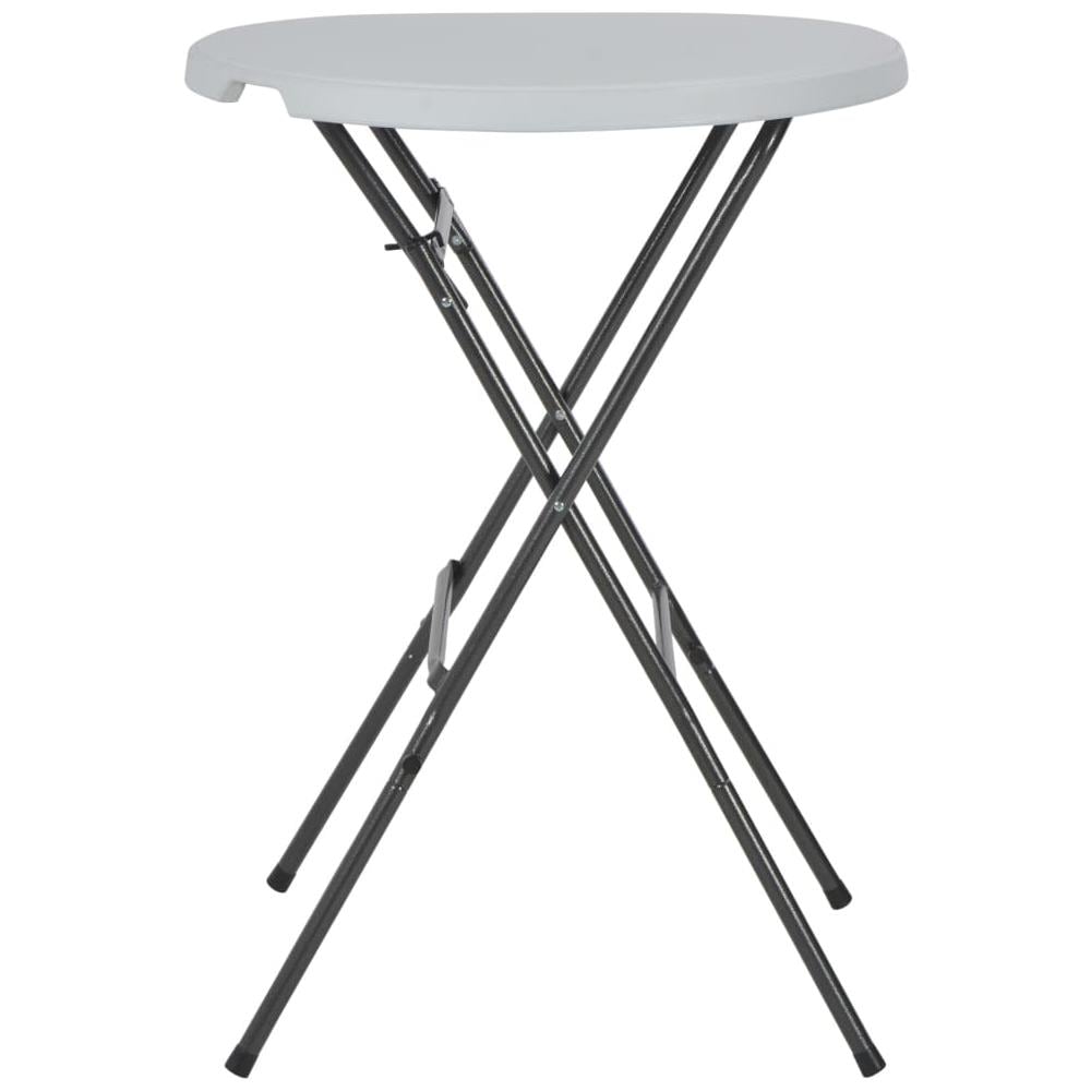 Tavolo Da Bar Pieghevole In Hdpe 80x110 Cm Bianco - Foto 2