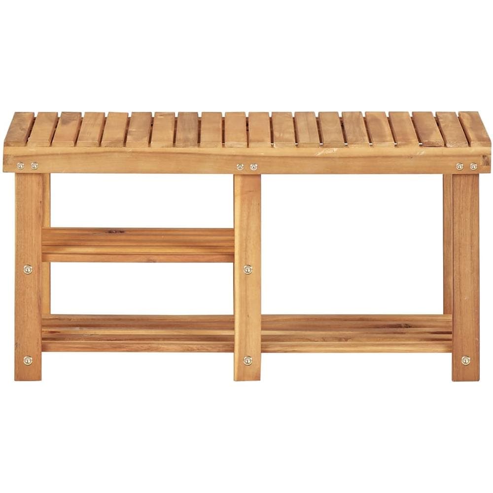 Scarpiera 90x32x46 Cm In Legno Massello Di Acacia - Foto 2