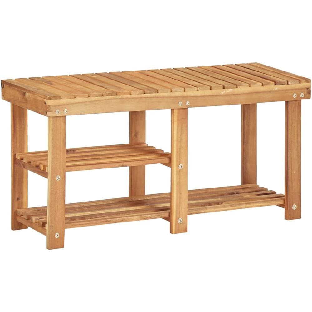 Scarpiera 90x32x46 Cm In Legno Massello Di Acacia - Foto 1