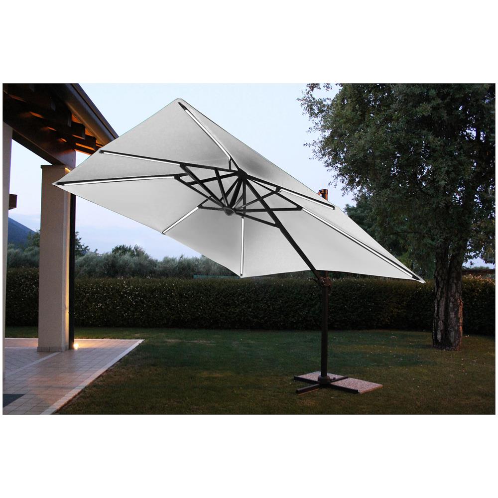 Tesla - Ombrellone Da Giardino Decentrato Con Led 3 X 4 - Foto 2