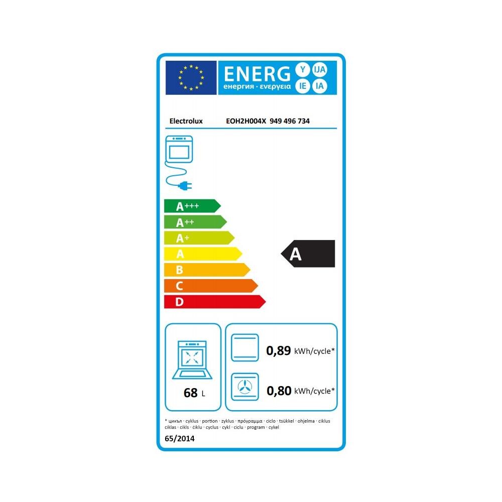 ELECTROLUX - Forno Elettrico da Incasso EOH2H004X Capacità 68 L  Multifunzione Ventilato Potenza 2790 W Colore Acciaio Inox - ePRICE