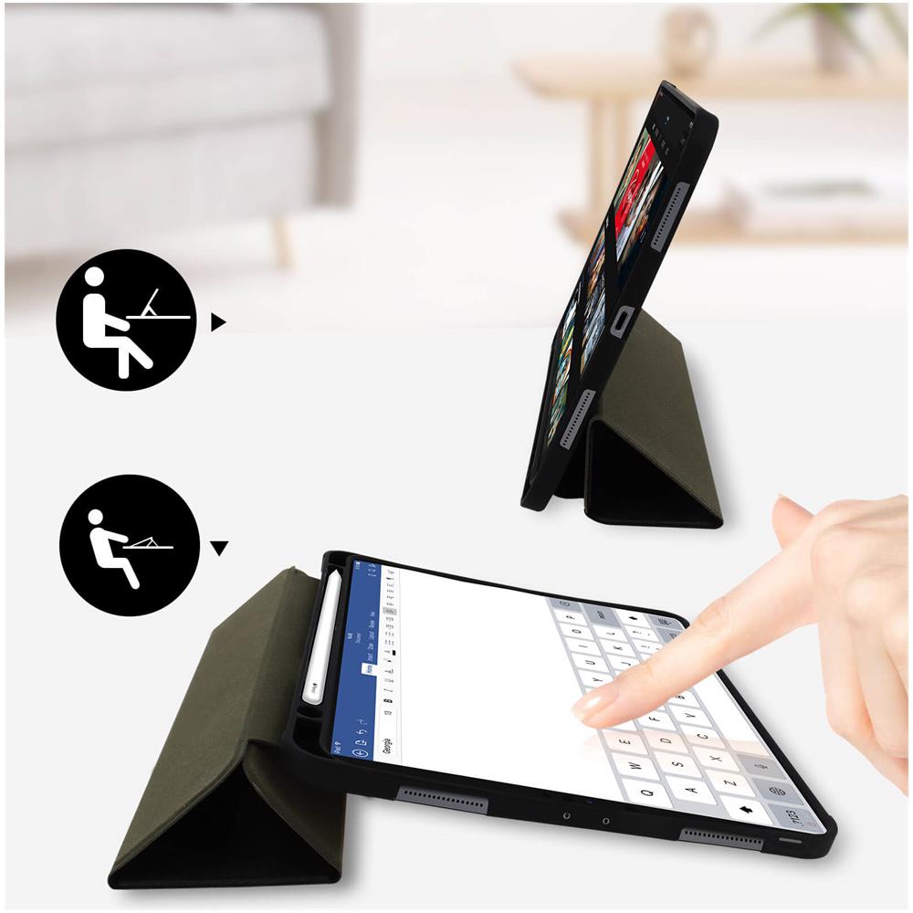Custodia Ipad Pro 11 / Air 2022, 2020 Stand-by Modalità Supporto Video Nero - Foto 2