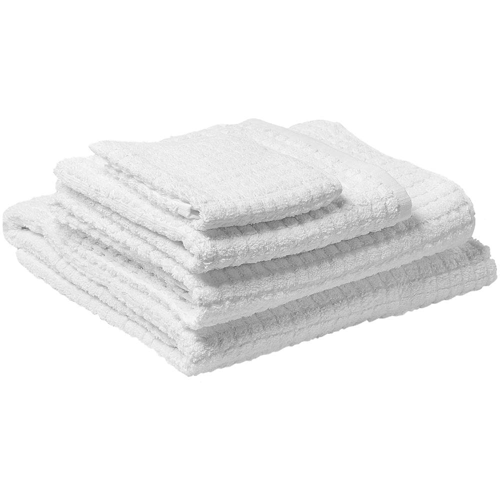 Set Di 4 Asciugamani In Cotone Bianco Atai - Foto 1