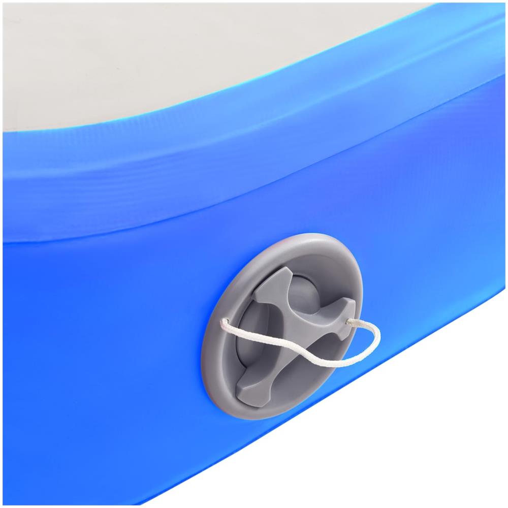 Tappetino Ginnastica Gonfiabile Con Pompa 700x100x15cm Pvc Blu - Foto 8