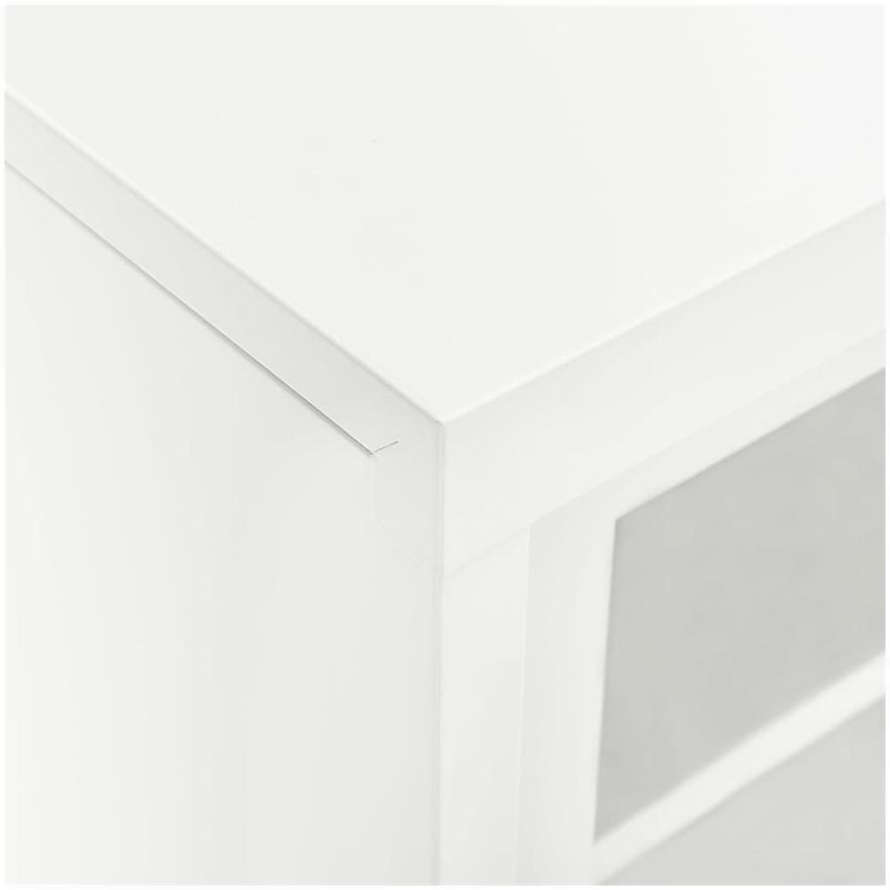 Armadio Con Ante Scorrevoli Bianco 90x40x90 Cm In Acciaio - Foto 2