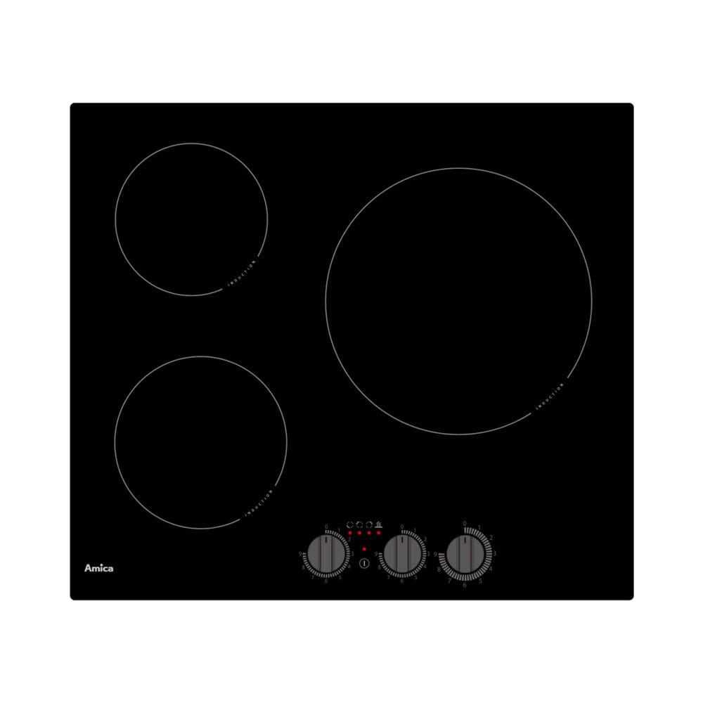 Piano Cottura A Induzione 58cm 3 Fuochi 5500w Nero - Aim3530 - Foto 1