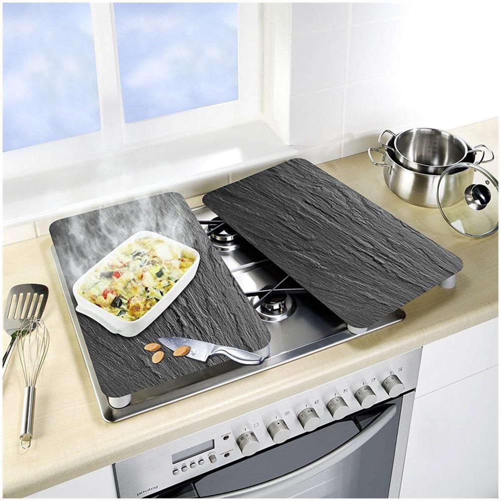 Piastra In Vetro Slate Xl Per Piano Cottura - 2 Pezzi, Wenko - Foto 2