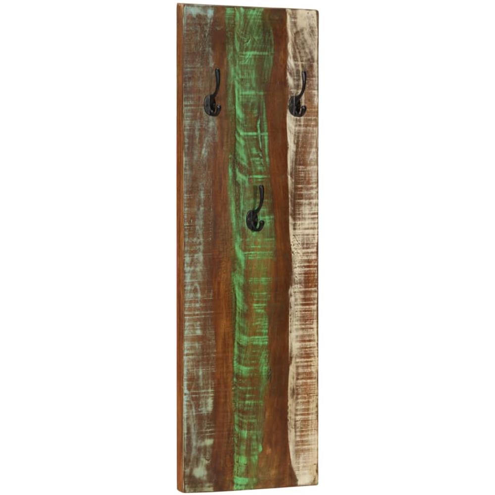 Appendiabiti A Parete 2pz 36x3x110cm Legno Massello Di Recupero - Foto 2