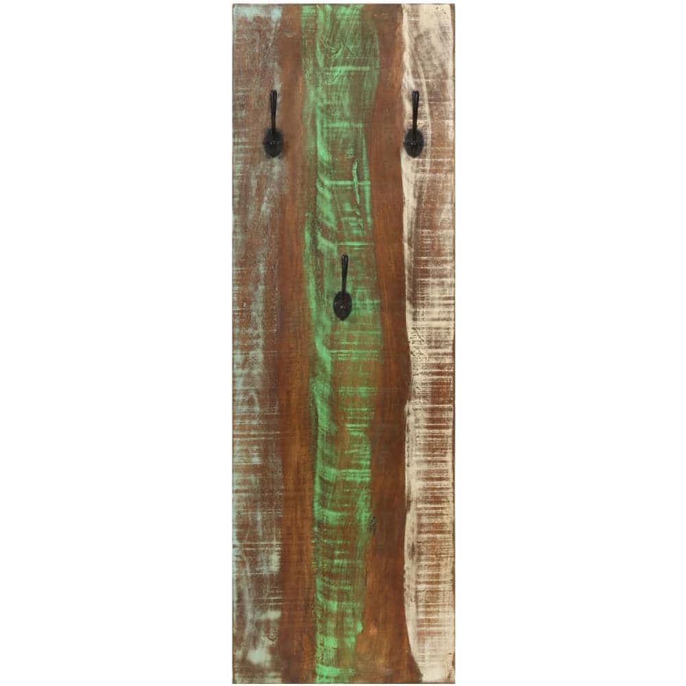 Appendiabiti A Parete 2pz 36x3x110cm Legno Massello Di Recupero - Foto 3