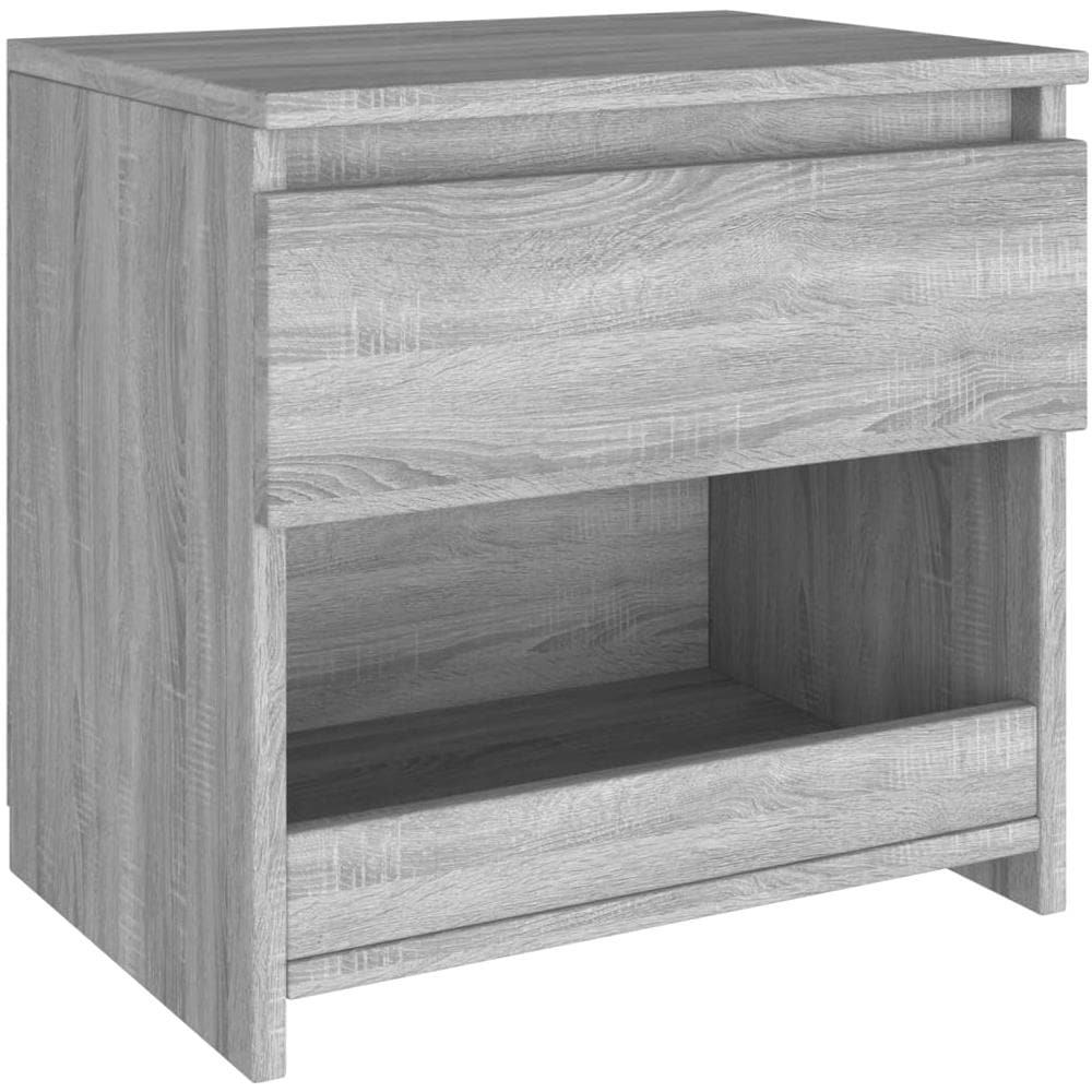 Comodino Rovere Grigio 40x30x39 Cm Legno Ingegnerizzato - Foto 1
