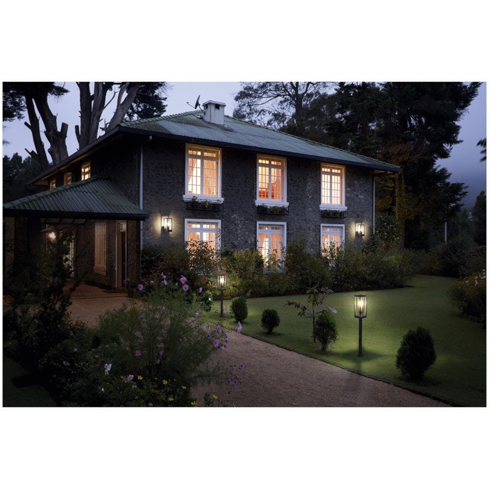 Lampada Da Parete A Led Di Ledvance Per Lampadine 1x E27, Luce Di Design Con Design Del Telaio Per Esterni Per Illuminazione Diretta, Realizzata In Alluminio E Vetro Di Alta Qualità, Muro Di Vetro Escura E27 - Foto 2