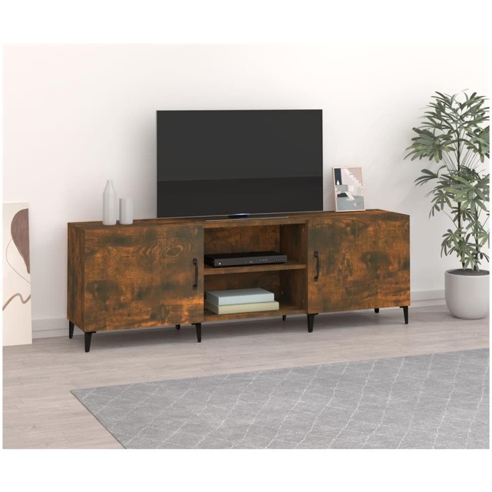 Mobile Porta Tv Rovere Fumo 150x30x50 Cm In Legno Multistrato - Foto 1