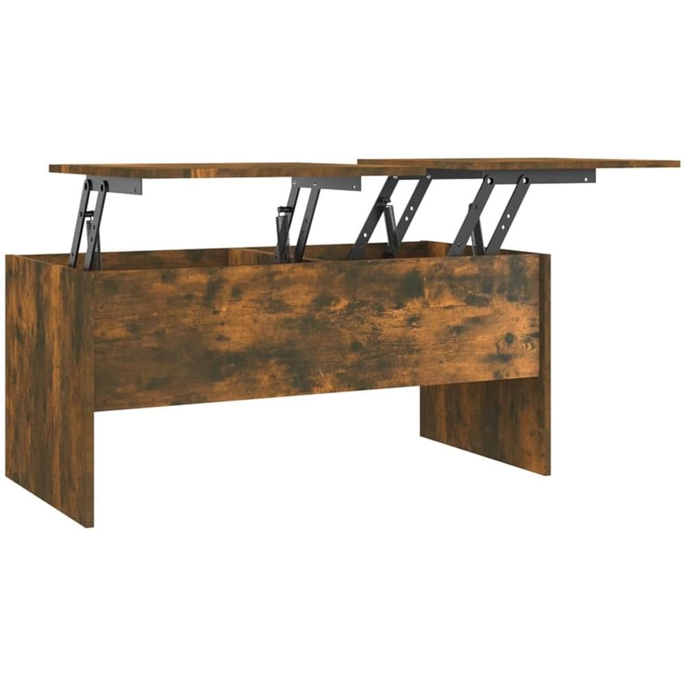 Tavolino Salotto Rovere Fumo 102x50,5x46,5 Cm Legno Multistrato - Foto 2