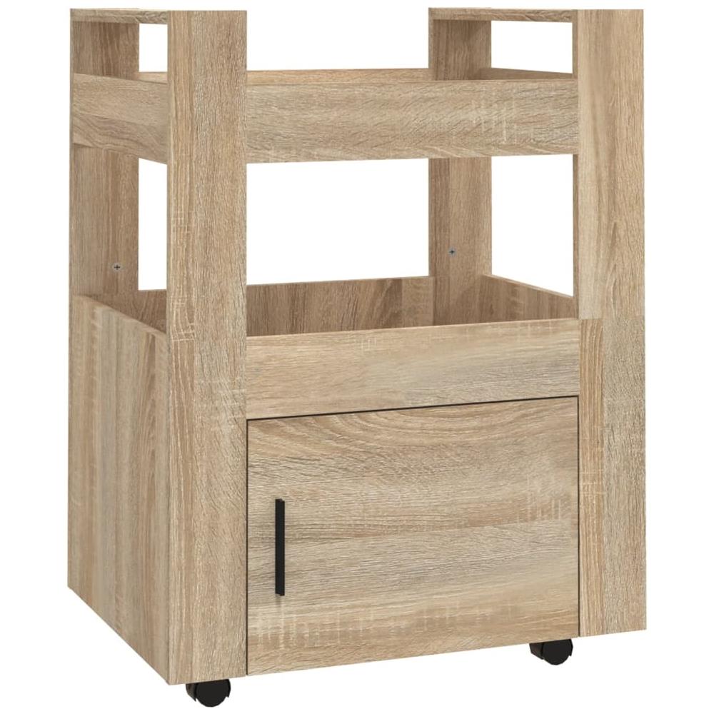 Carrello Da Cucina Rovere Sonoma 60x45x80 Cm Legno Multistrato - Foto 2