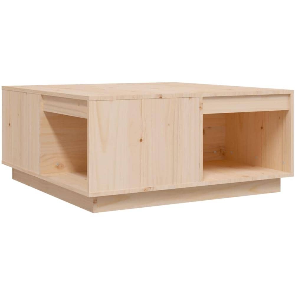 Tavolino Da Salotto 80x81x36,5 Cm In Legno Massello Di Pino - Foto 2