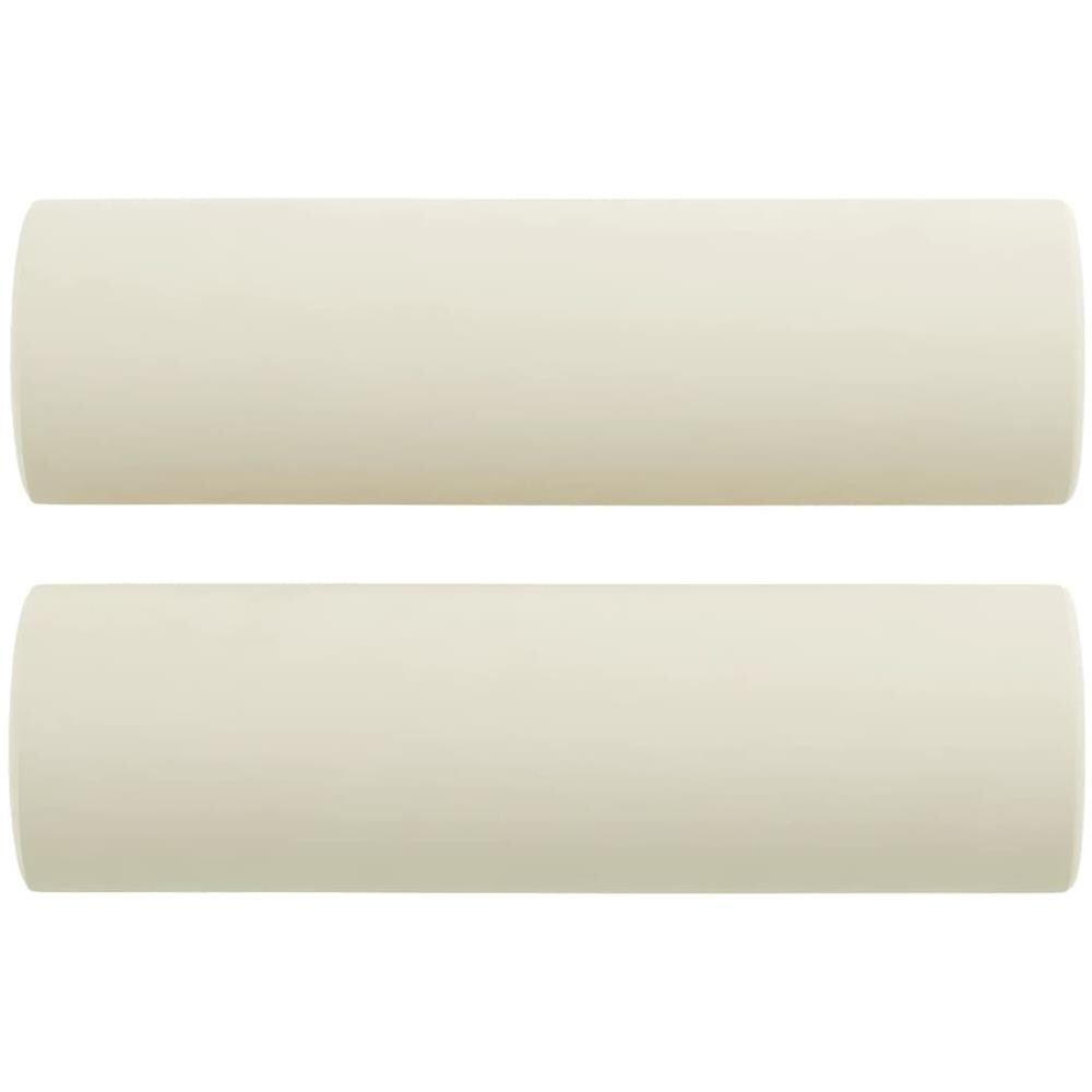 Cuscini Decorativi 2 Pz Crema 15x50 Cm In Velluto - Foto 2