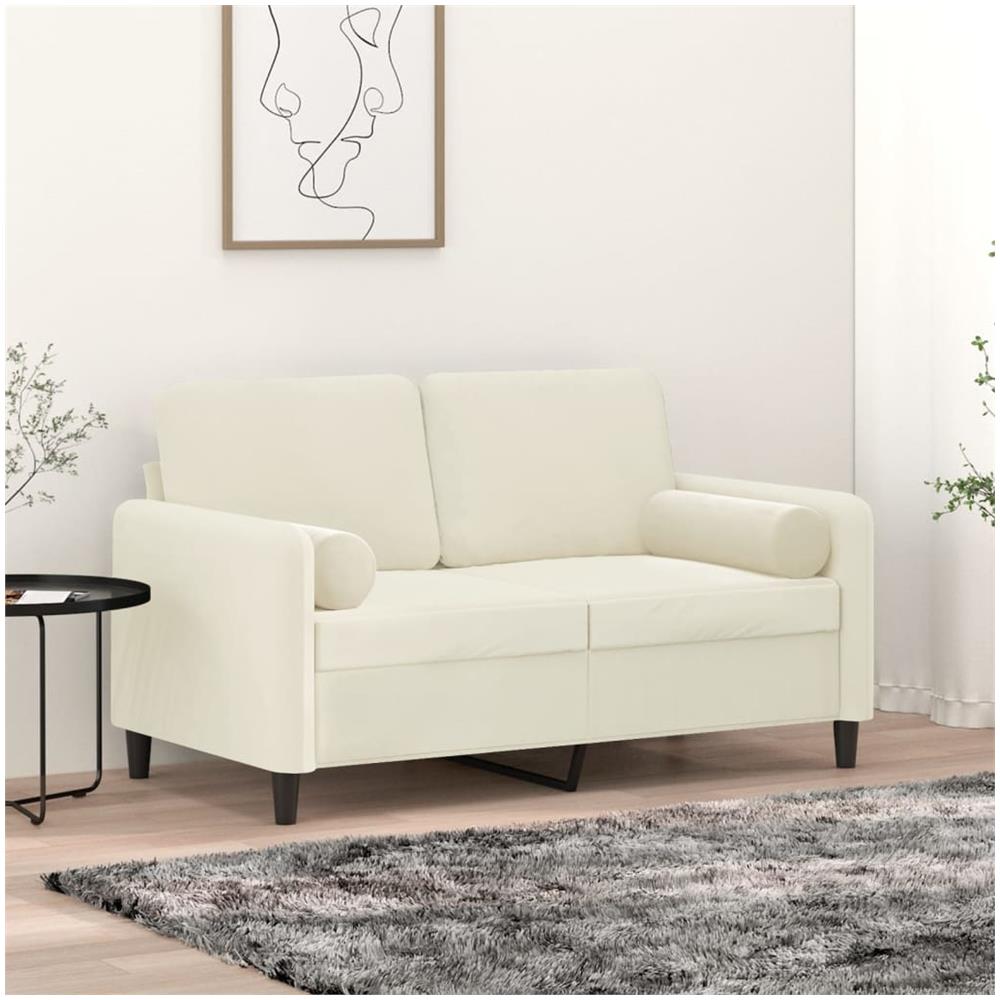 Cuscini Decorativi 2 Pz Crema 15x50 Cm In Velluto - Foto 1