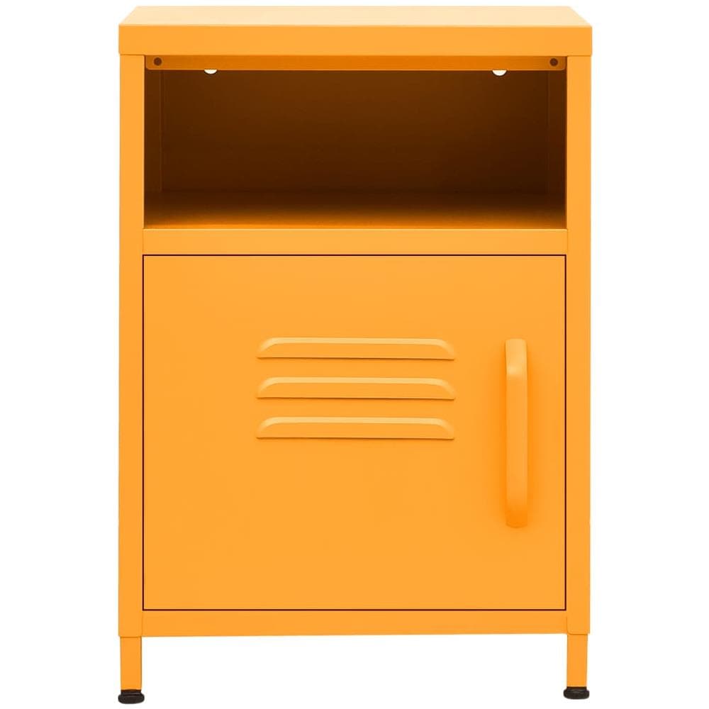 Comodini 2 Pz Giallo Senape 35x35x51 Cm In Acciaio - Foto 3