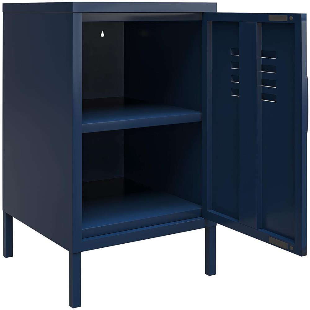 Bradford Tavolo In Stile Con 1 Anta In Metallo Navy - Foto 1